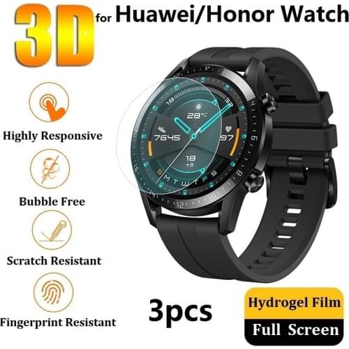 3D Full Screen Protector for Huawei Watch GT 2 Pro 2e Fit Honor Watch ES GS Pro Magic 2 46mm 42mm (Not Glass) Film Foil Hydrogel