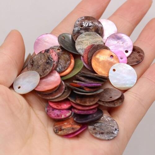 60Pcs Natural Mother Of Pearl Shell Pendant Rainbow Small Pendant For Jewelry Making DIY Necklace Earrings Accessory
