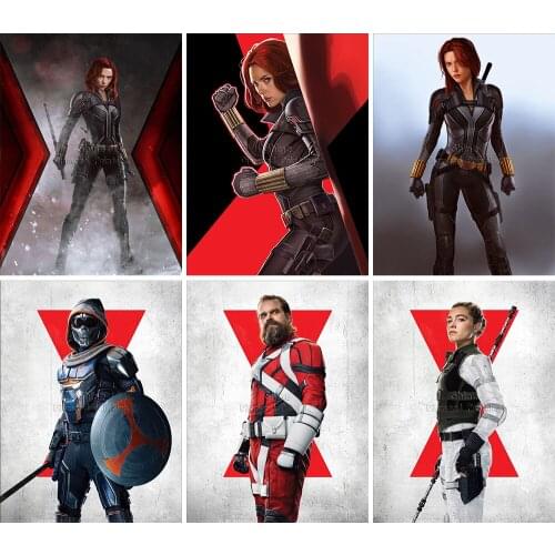 Diamond Painting Marvel Black Widow Red House Hero Full Square Round 5D DIY Art Gift Embroidery Cross Stitch Mosaic Home Decor