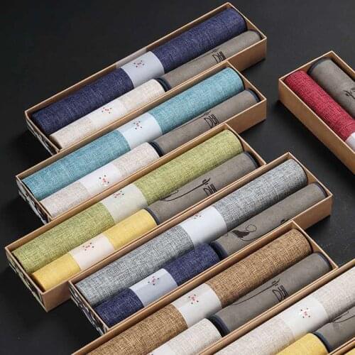 Tea Mat Tea Cloth Japanese Zen Waterproof Cloth Tea Mat Cotton Linen Fabric Tea Table Tea Tray Mat Table Runner Tea Napkin