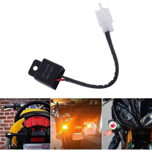 Motorcycle Flasher Terminal Electronic LED Flasher Relay Motorcycles LED Turn Light Flasher Relay For Honda Kawasaki Suzuki