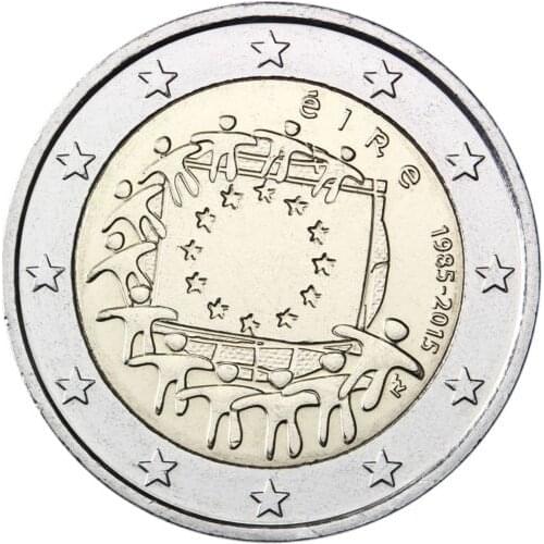 Ireland 2 Euro 100% Real Original Coins Currency Coins Unc 2015