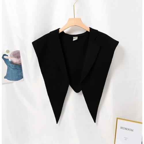 Formal Women Triangle Scarf Shawl Fake Collars Lady Lapel False Collar Necklace Tie Suits Decorative Detachable Collar Cape