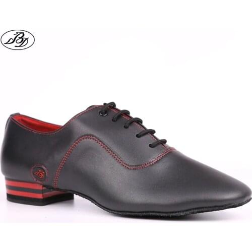 Men Standard Dance shoes BD332 Genuine Leather Dancing Shoes Straight Sole Ballroom Shoes Practice Competition Dance shoes