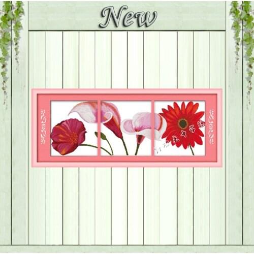 Beautiful flowers callas diy painting counted print on canvas DMC 11CT 14CT Chinese Cross Stitch kits embroidery needlework Sets