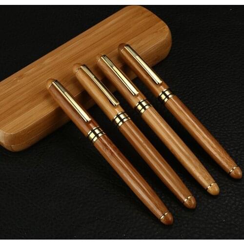 New creative bamboo gift signature pen high-end office Bamboo pen bamboo treasure pen school supplies stationery pens