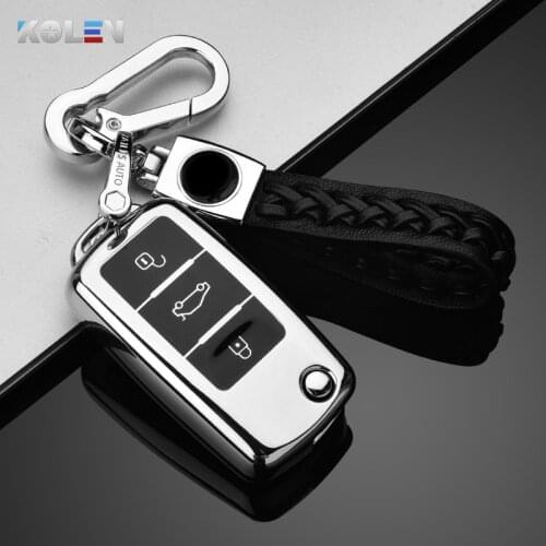New Soft TPU Car Remote Key Case Cover For Volkswagen VW Bora Polo Tiguan Jetta Passat B5 B6 B7 Golf Beetle For Skoda Octavia