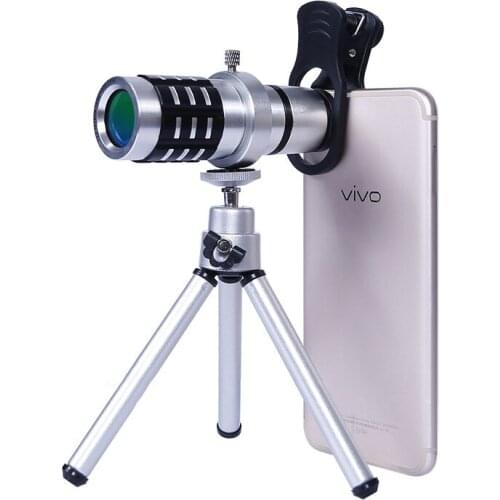 Original 12x Zoom Telescope High Quality Telescope Pocket Wide Angle Macro Phone Camera Lenses Telescope with Tripod