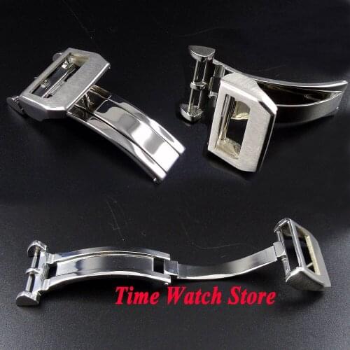 Parnis 18mm width Poliished 316L Stainless steel Watch buckle clasp fit for menswatch Bu8