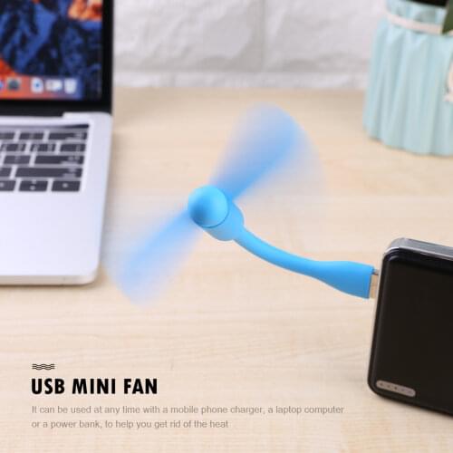 Portable Flexible Mini Usb Fan Low Power Bendable For Mobile Power Bank/pc/laptop/notebook/charger Summer Travel Cooler Gadgets