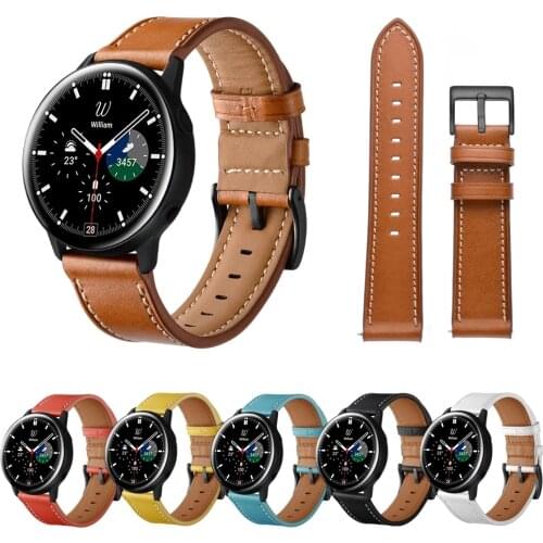 High-quality Genuine Leather Watch Bands For Samsung Galaxy Watch 4 40/44mm& Classic 42/46mm Replacement band Wrist strap
