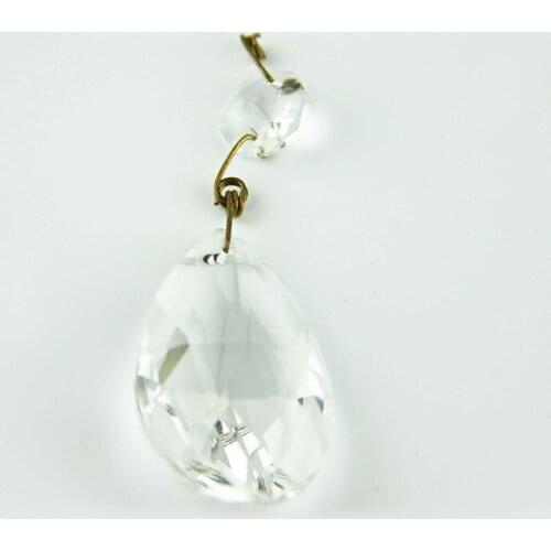Earring 50mm Clear Crystal Net Chandelier Parts With 1Pcs Octagon Beads Lamp Pendants Lamp Parts In Bulk