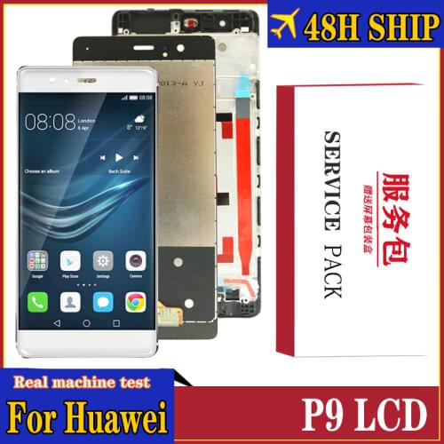 Original 5.2'' Display with Frame Replacement for Huawei P9 LCD Touch Screen Digitizer P9 EVA-L09 L19 L29