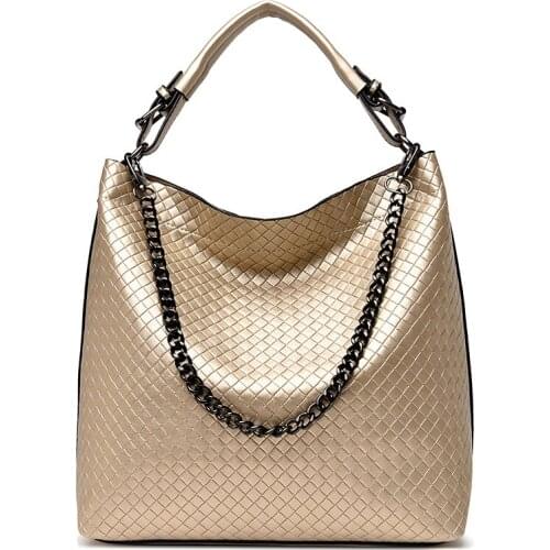 Women High Quality Leather Chain Big Tote Luxury Women Crossbody Bag New Women Handbag Simple Fashion Lady Shoulder Bag