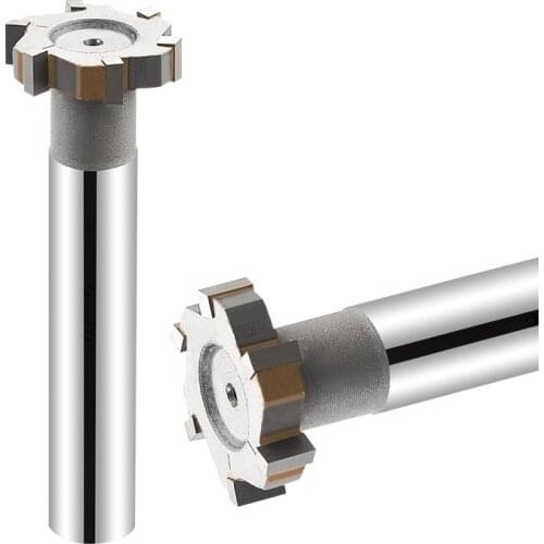 Welded YG8 Alloy T Slot Milling Cutter Tungsten Steel Rough Inserted Straight Shank For Hardness Metal Keyway Endmills Tool