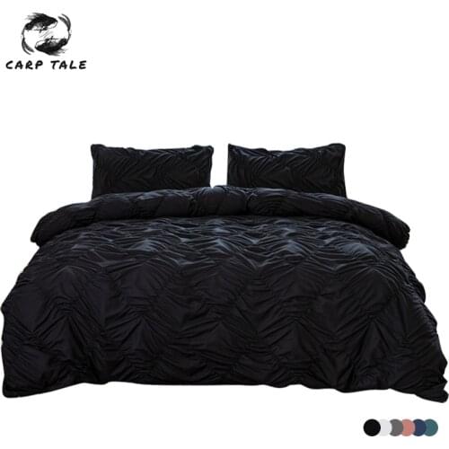 Solid Color Duvet Cover Double Queen King Bedding Set Home Textile Bedspread Nordic Quilt Covers Pillowcase Without Bed linen