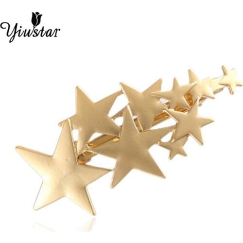 Yiyustar Tiara Bridal Wedding Accessories Multi Star French Metal Hair Clip Hair Pin Head Jewelry Sieraden Joyas Cheveux Mariage