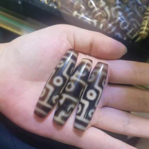 1pcs/lots 55mm Tooth Yellow High Quality Nine Eyes Dzi Beads Wholesale Pure natural Accessories Gems Jewelry Agate diy Necklace