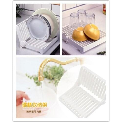 1Pcs Dish Drainer Rack Useful Organizer Kitchen Accessories Drying Shelf Foldable Shelf Kitchen Storage Plate Holders