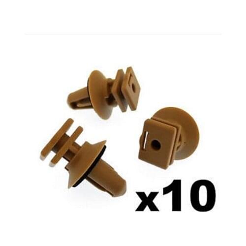 10x For BMW Interior Plastic Clips for Trims on Sill & Door Entrance- Biege Clips