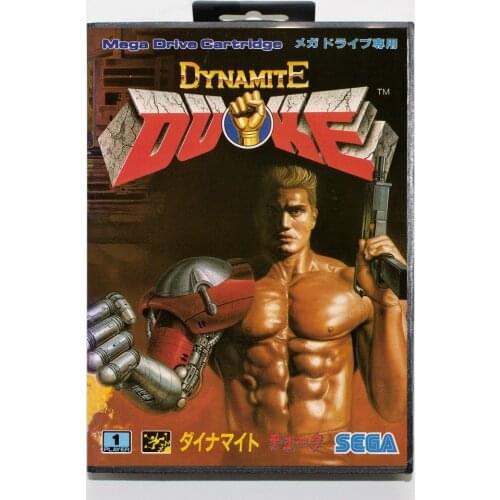 16 bit Sega MD game Cartridge with Retail box - Dynamite Duke game card for Megadrive Genesis system