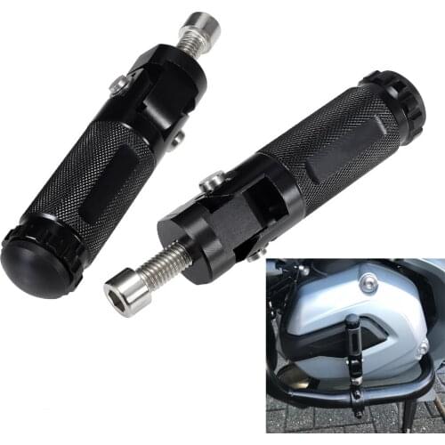 2pcs Black Sliver CNC Aluminum Universal Motorcycle Motor Bike Folding Footrests Footpegs Foot Rests Pegs Rear Pedals Set Parts