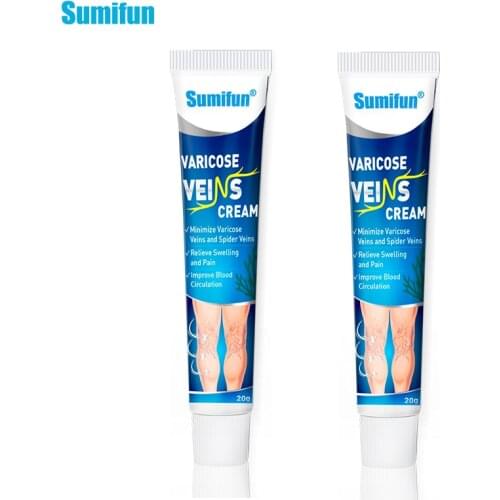 2Pcs Sumifun Spider Veins Cream Varicose Veins Treatment Vasculitis Phlebitis Varicosity Angiitis Ointment Medical Plaster