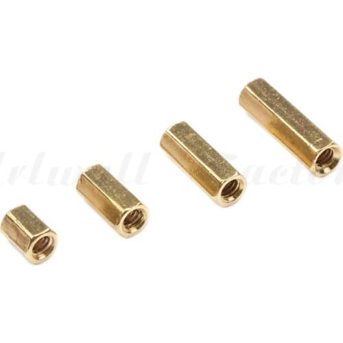 50PCS M2 Hex 4mm/6mm/8mm/10mm Nut Spacing Screw Brass Threaded Pillar PCB Motherboard Standoff Spacer kit Hardware Parts