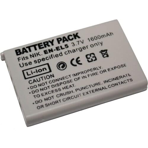 1600mAh EN-EL5 Digital Camera Battery for Nikon Coolpix P4 P80 P90 P100 P500 P510 P520 P530 P5000 P6000 P5100 5200 batteria