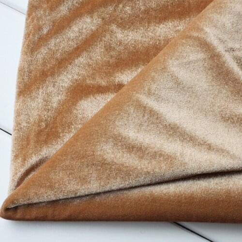 50x150cm Camel gold velvet fabric display background cloth conference table cloth training suit DIY Pleuche fabric