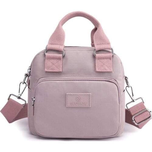 Black Nylon Crossbody Bags For Women 2021 Fashion Solid Color Waterproof Shoulder Bag Large Capacity Soft Zipper Travel Handbag