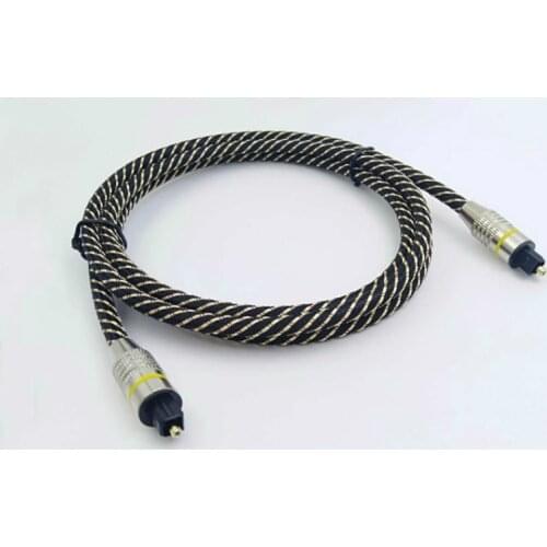 Digital Optical Audio Cable Toslink Gold Plated 1m 1.5m 3M SPDIF MD DVD Gold Plated Cable