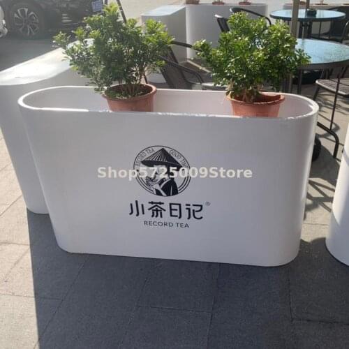 Outdoor wrought iron flower box restaurant partition flower stand, sales department outside flower pots, flower beds, indoor cre
