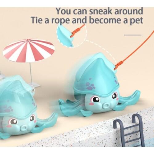 Walking Octopus Douyin Clockwork Octopus Swimming And Water Land Dual-use Winding Baby Bathroom Toddler Bath Toy Gift For Kids
