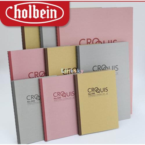 Holbein CROQUIS Book NO.500 ,60g 50 Sheets,meticulous and Easy To Push Color and Daub, Sketch, Pencil or Pastel Illustration