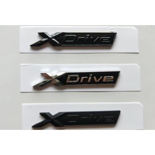 Chrome Black Fender Letters XDrive Emblems for BMW 1 3 4 5 6 7 Series X1 X3 X4 X5 X6 Z4 GT X Drive Badges