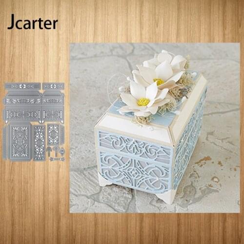 Exquisite Large Hollow Box Metal Cutting Dies Scrapbooking Craft Stencil Handmade Tools Make Album Paper Model Decor Template