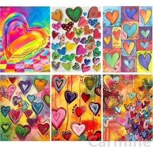 Heart Art Mosaic Love DIY 5D Diamond Painting Cross Stitch Embroidery Full Round&Square Drill Handicraft Hobby Home Decoration