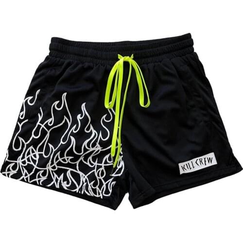 2021 New Summer Men beach shorts mesh Breathable Quick Dry GYM Sport Fitness Jogging Workout Jogger Sportswear Male Short Pants