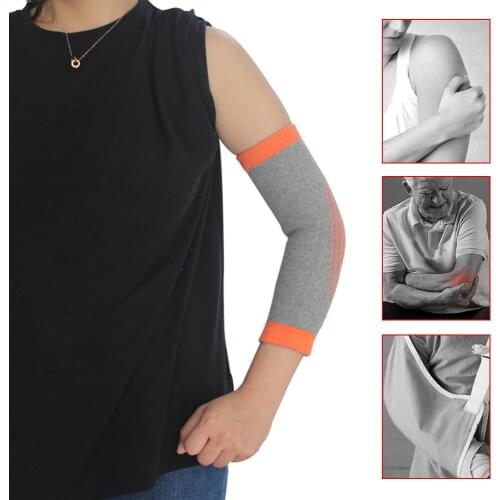 Elbow protective sheath for muscle sprain in two elbow joints with air permeable fixation of ligament and ligament