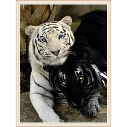 New Arrival Needlework Diy Diamond Painting Cross Stitch Diamond Emboridery Animal Tigers Modern Fashion Home Decorative