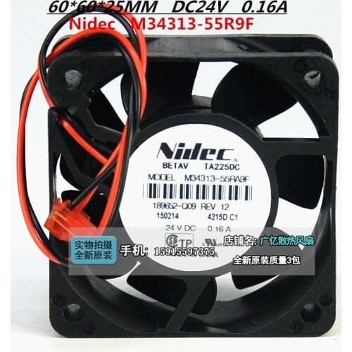 Original TA225DC M34313-55RA1F/2F/3F/9F/11F 24V 6025 0.16A switch inverter high air volume cooling fan