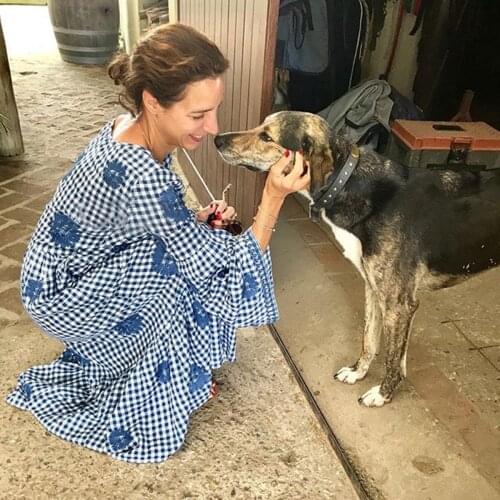 Jastie Plaid Floral Embroidered Midi Dress Women Fall Long Sleeve Loose Vintage Dresses Beach Hippie Boho Vestidos De Fiesta