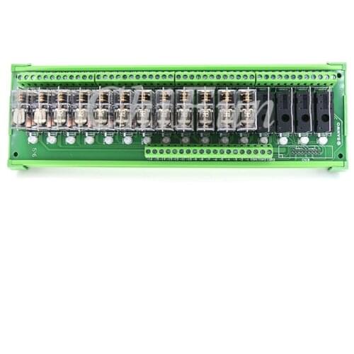 Freeshipping 1/2/4/6/8/10/12/16 way OMRON relay module 1A1B DC24V DC12V module PLC magnifying board controller