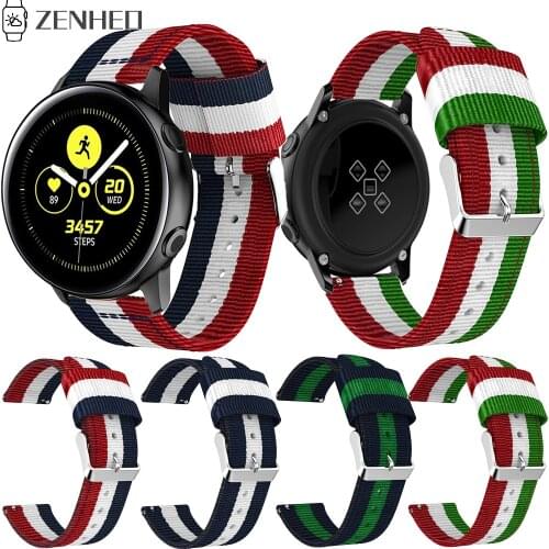 20mm Nylon Strap For Samsung Gear S2 Bracelet Watchband For Samsung Galaxy Watch Active/Galaxy Watch 42mm Smart Watch Band