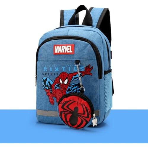 Anime Disney Marvel Spiderman Captain America Super Heroes Bag Action Figures Children Backpack Boy Girl Backpack Gift Toys