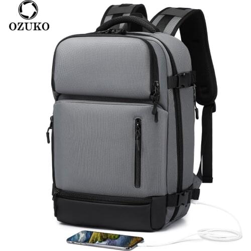 OZUKO 15.6inch Laptop Backpacks Large Capacity School Bag Men Business Bags Travel Waterproof Male Teenage Luggage Pack Mochila