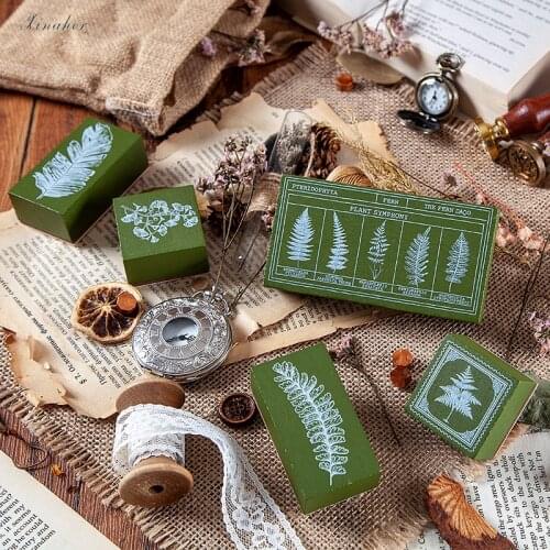 Vintage Fern leaves make Poem Series decoration stamp wooden rubber stamps for scrapbooking stationery DIY craft standard stamp