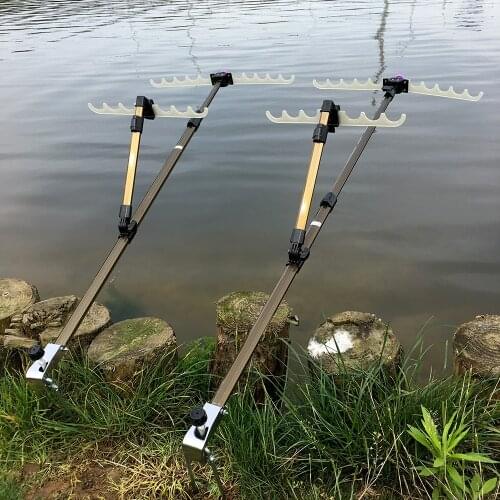 YEMIHT1.5M 1.7M 2.1M Aluminum Alloy Telescoping Fishing Pole Hand Rod Holder Stand