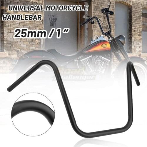 Universal Motorcycle 1" 25mm Z Bars Handlebar For Harley Honda Kawasaki Suzuki Chopper Bobber Cafe Racer